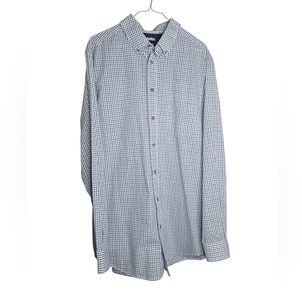 King Size Men's Button-down Long-sleeve Shirt